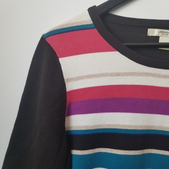 Liz Claiborne women's pullover striped sweater - Picture 7 of 8